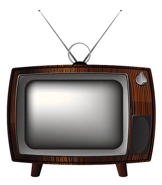 old tv vector old tv isolated vector illustration eps 8 old remote control stock illustrations