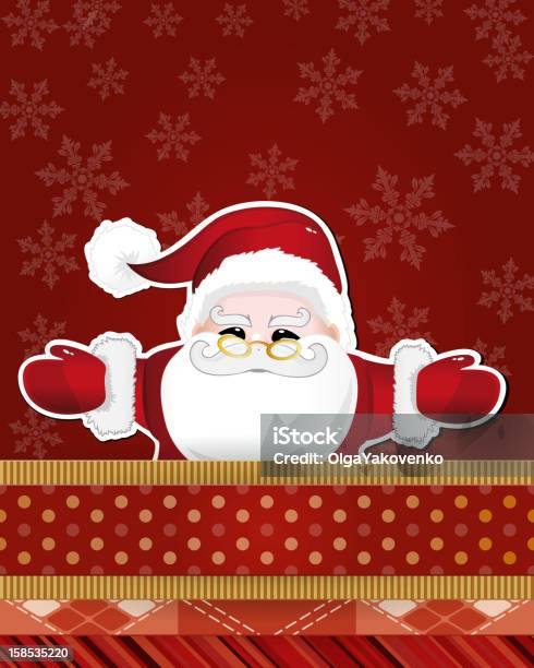 Веселый Санта — стоковая векторная графика и другие изображения на тему Рождественская открытка - Рождественская открытка, 2013, Ёлочные игрушки