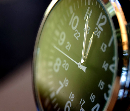 Close up of wrist watch ,details, time concept.