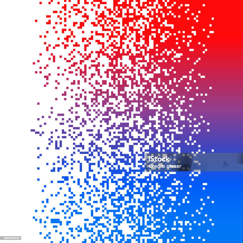 Pixilation Gradation Horizontal Pixilation Vertical Color Gradient Stock Illustration ...