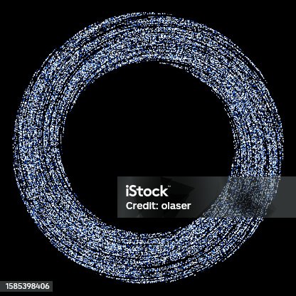 istock Turquoise ring of streaks of semi random tiny dots 1585398406