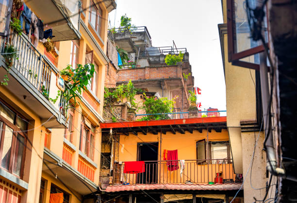 Residential buildings in Kathmandu city, Nepal Residential buildings in Kathmandu city, Nepal. thamel stock pictures, royalty-free photos & images