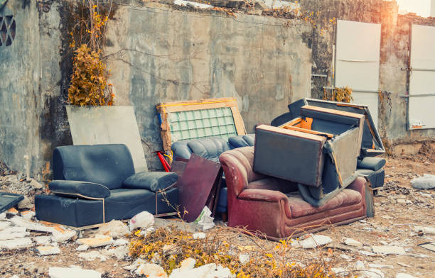 istock Big pile of old broken furnitures 1585401263