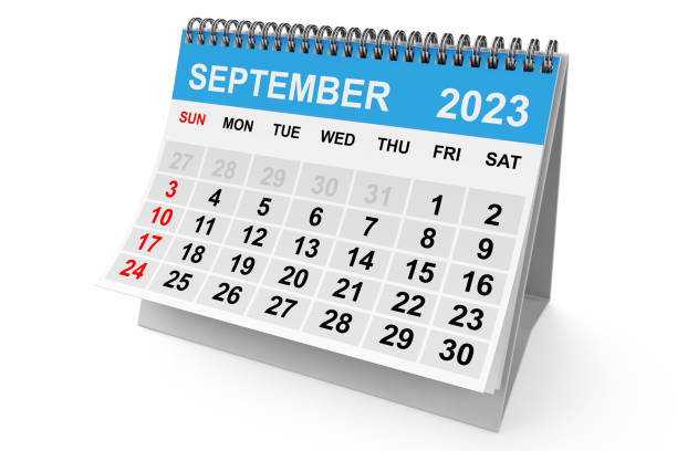 istock 2023 Year September Calendar. 3d Rendering 1585402417