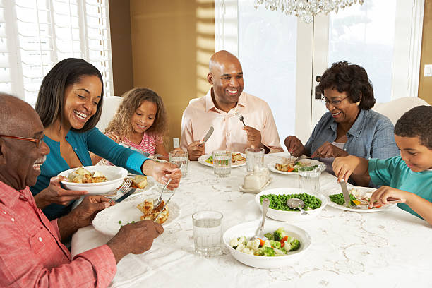 istock Multi Generation Family Enjoying Meal At Home 158540480