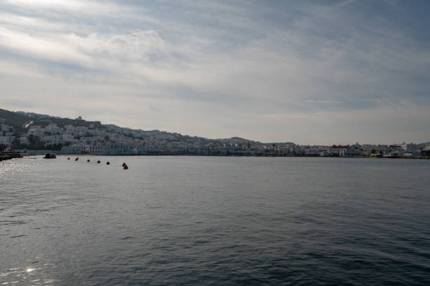 Mykonos Greece Waterfront stock photo