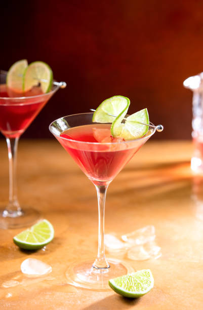 istock Cosmo cocktail in a glass,  close up 1585427113