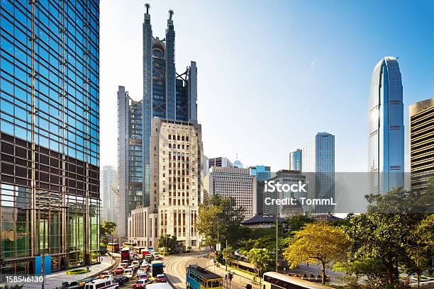 Hong Kong Foto de stock y más banco de imágenes de Distrito Central - Hong Kong - Distrito Central - Hong Kong, Embotellamiento, Banco de Hong Kong y Shanghai