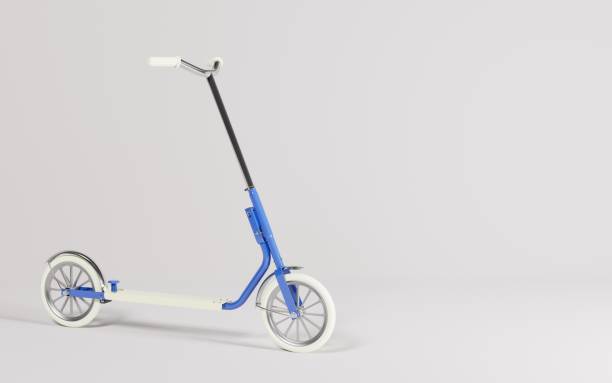 istock Vintage scooter 3D rendering on a neutral background 1585473030