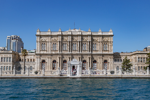 Istanbul, Turkey - April 8, 2023: A picture of the Dolmabahce Palace.