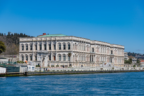 Istanbul, Turkey - April 8, 2023: A picture of the Ciragan Palace Kempinski.