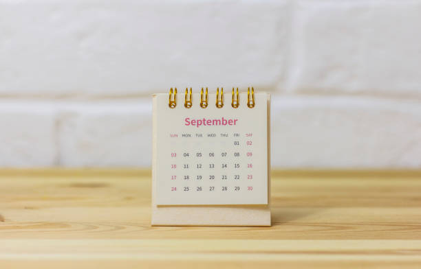 istock Hello, September.Desktop calendar for planning for September 2023. 1585510364