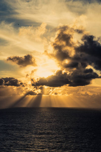 View dramatic sunset and sunrise sky nature background