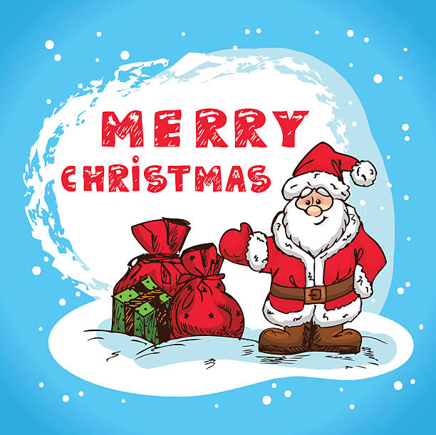 ilustraciones, imágenes clip art, dibujos animados e iconos de stock de navidad dibujo a mano - christmas card christmas greeting card 2013