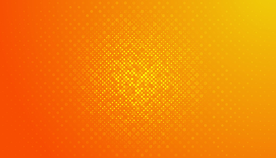 Halftone dots on orange background