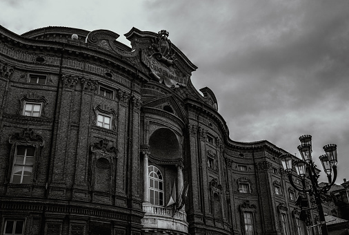 Palazzo Carignano in black and white