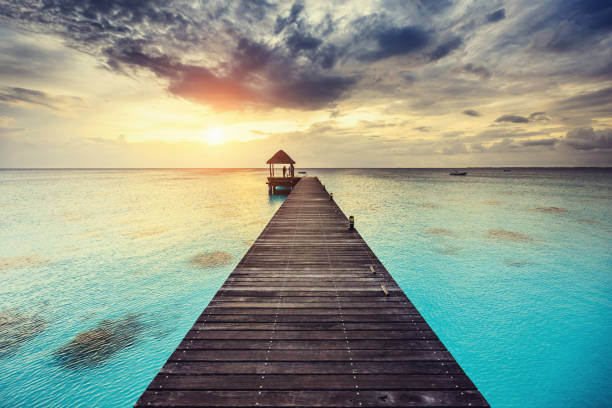 istock Fakarava Sunset at Jetty French Polynesia 158554902