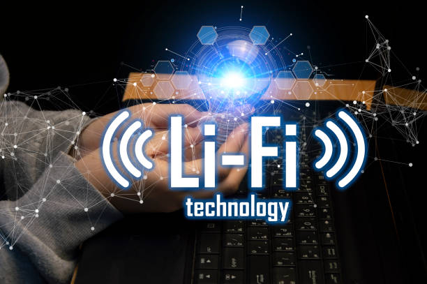 istock Li-Fi W-Lan, Internet and Network Technology - Enable high-speed Li-Fi connections. 1585551839