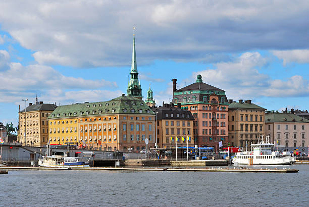 Stockholm Old Town Stockholm. View of the Old Town  from Sodermalm strommen stock pictures, royalty-free photos & images