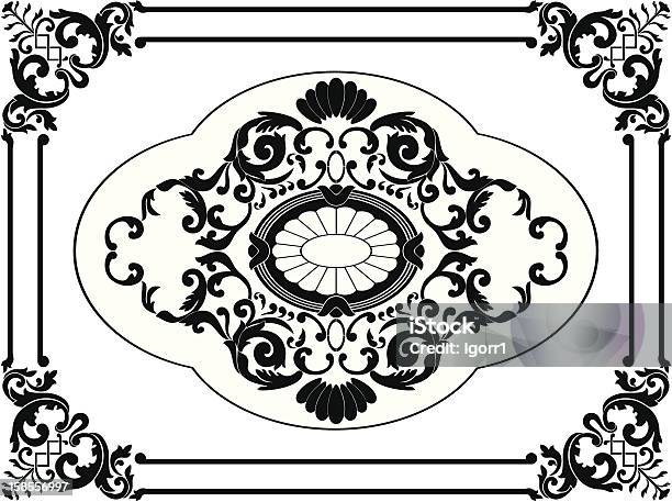 Emblema De Decorativas De 19 Séculos - Arte vetorial de stock e mais imagens de Branco - Branco, Canto, Cor preta