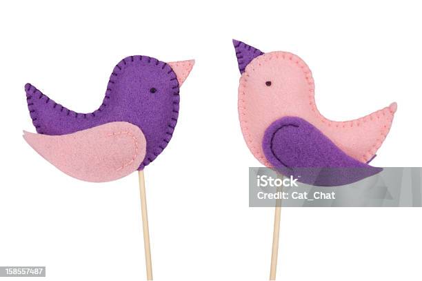 Cute Handmade Birds On Sticks Stock Photo - Download Image Now - Animal Body Part, Animal Wing, Art And Craft