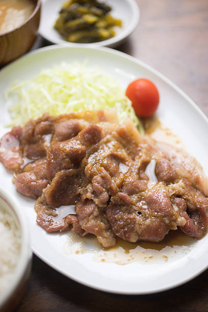 istock Japanese Ukisine Pork Shogayaki (grilled pork with ginger) 158557733