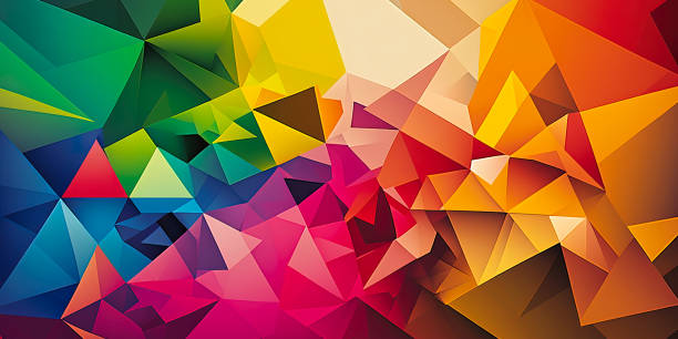 rainbow colorful geometric triangle abstract background illustration. Polygonal design. abstract mosaic background