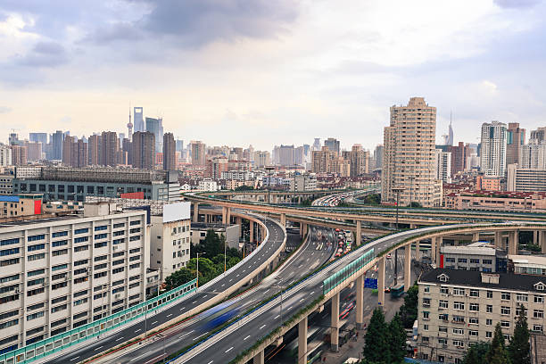 istock city highway overpass with car motion blur 158563142