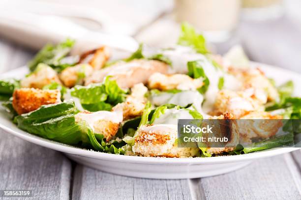 Caesar Salad Stock Photo - Download Image Now - Caesar Salad, Chicken Meat, Breakfast