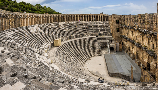 The Theatre of Aspendos Ancient City in Antalya, Turkey