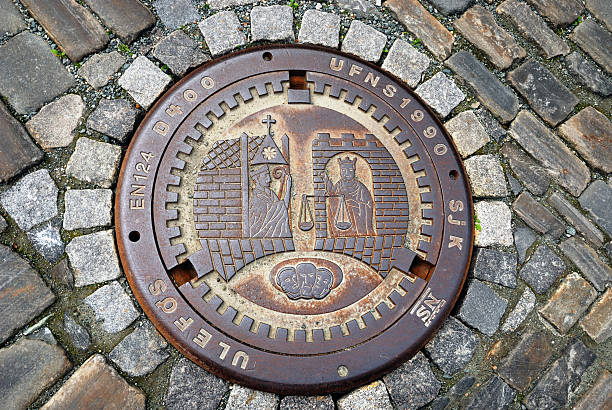 istock Sewer manhole with coining picture. 158566240
