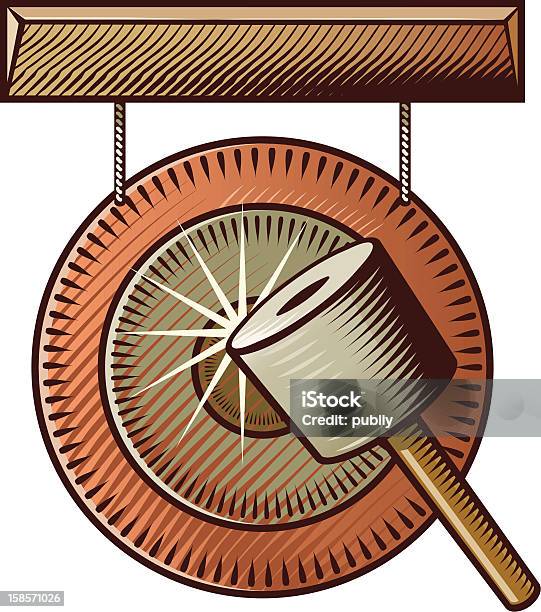 Gong - Stockowe grafiki wektorowe i więcej obrazów Misa dźwiękowa - Misa dźwiękowa, Gong, Ilustracja