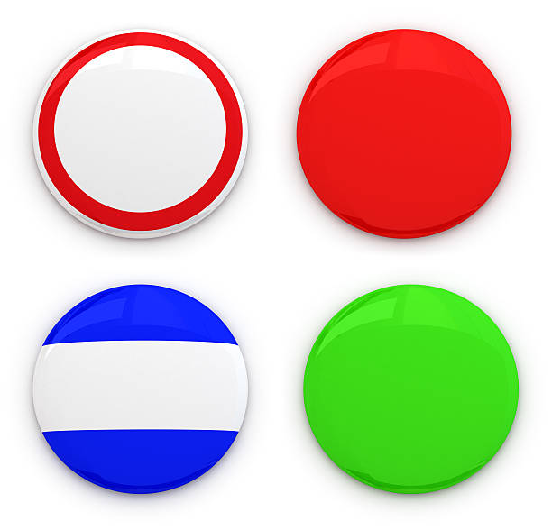 Set of Customisable Badges. Digitally Generated Image isolated on white background