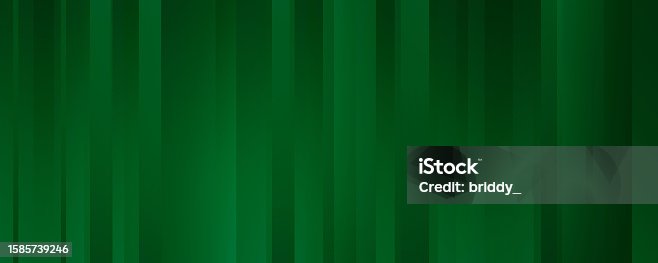 istock Geometric Green Background with Vertical Stripes and Gradients. Vector Minimalist Backdrop for Traditional Irish St. Patrick Day, Party, Football and Golf Competitions 1585739246