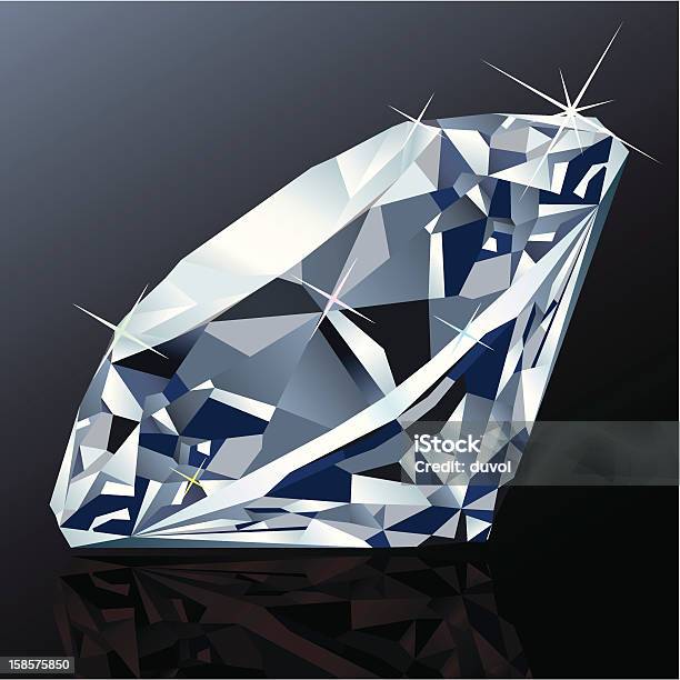 Diamond Stock Vektor Art und mehr Bilder von Blendenfleck - Blendenfleck, Schwarzer Hintergrund, ClipArt