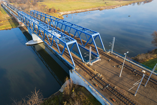 railroad bridge over the river