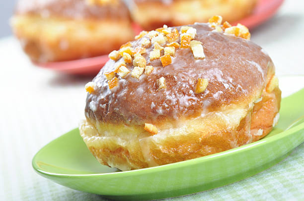Closeup of polish donuts. stock photo