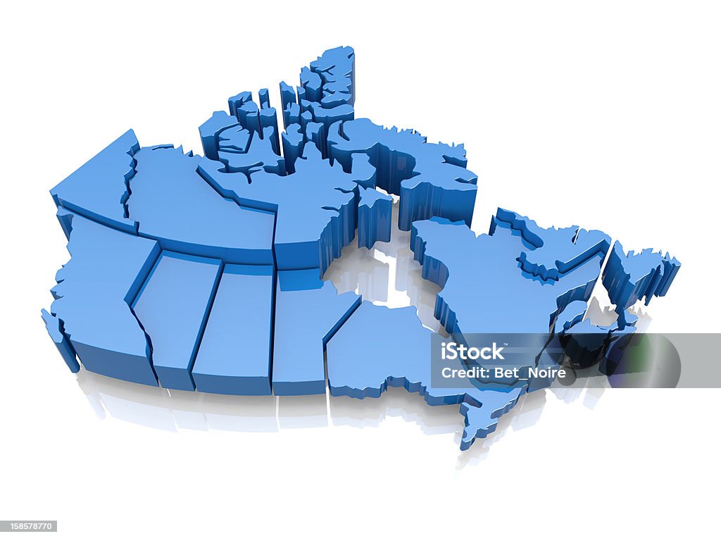 Carte en trois dimensions du Canada - Photo de Canada libre de droits