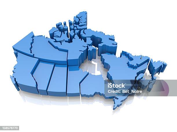 Photo libre de droit de Carte En Trois Dimensions Du Canada banque d'images et plus d'images libres de droit de Canada - Canada, Carte, Forme tridimensionnelle