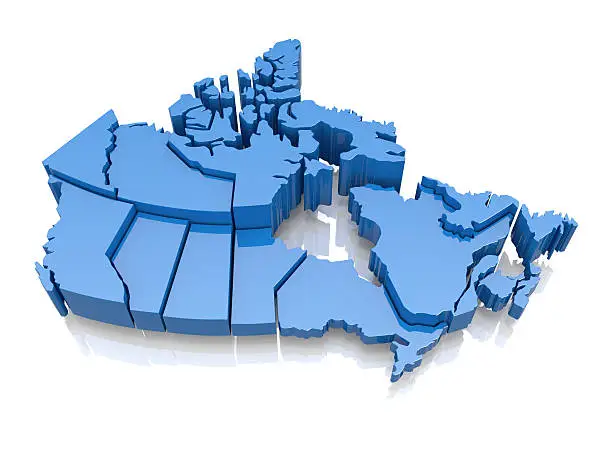 Photo of Three-dimensional map of Canada