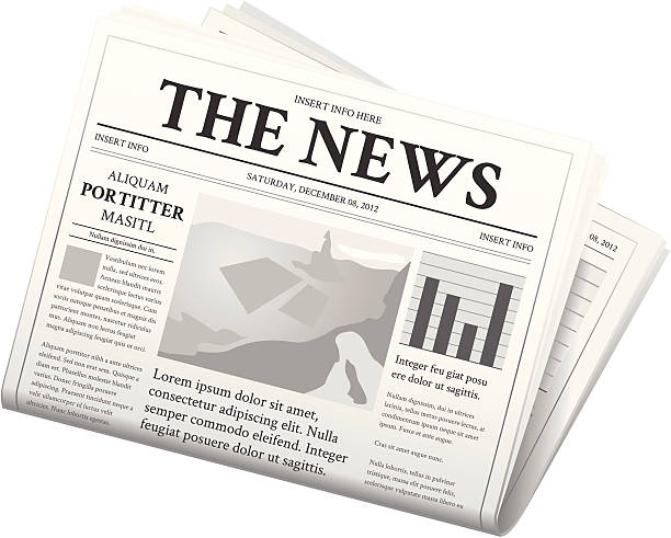 Newspaper - Folded A fictional newspaper folded in half. EPS 8 format, no transparencies, layered. newspapers vector stock illustrations