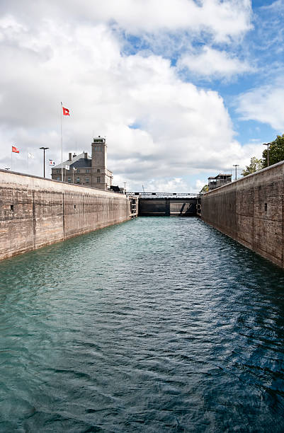 soo locks north michigan usa. - lock stok fotoğraflar ve resimler