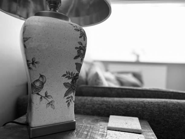 istock Table lamp in a domestic room 1585830763