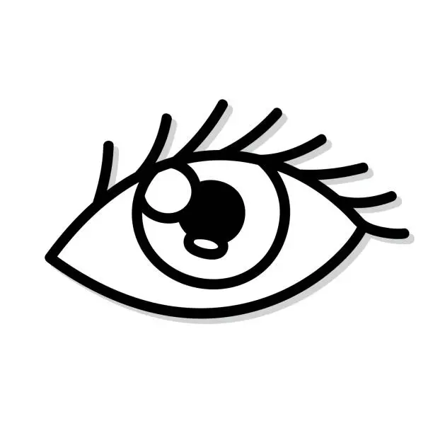 Vector illustration of Eye Doodle 5