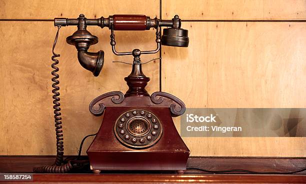 Antique Telephone Stock Photo - Download Image Now - Candlestick Phone, Retro Style, Old-fashioned