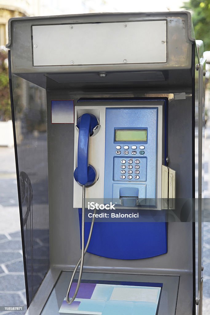 Téléphone public - Photo de Bleu libre de droits