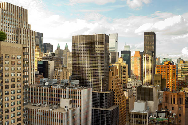 istock Midtown East Side rooftops, New York 158588634