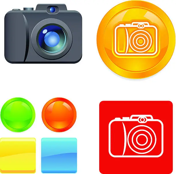 Vector illustration of Digital Camera Vector Icons