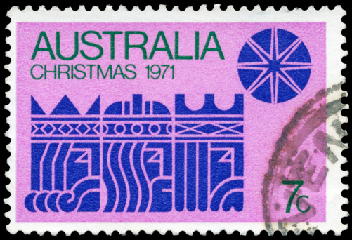 A Stamp printed in AUSTRALIA shows the Three Kings and Star, Christmas issue, circa 1971