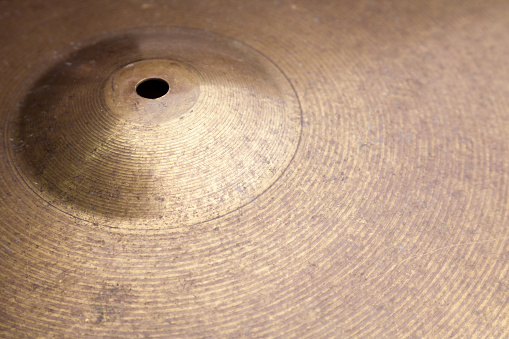 Old drum cymbal background